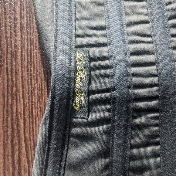 Black satin and lace 27 inch corset - Picture 3 of 5